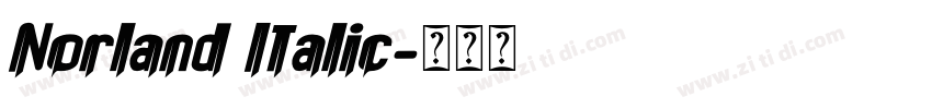Norland Italic字体转换